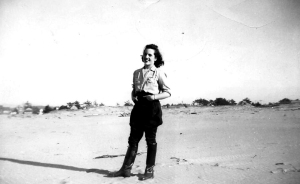 Grandma in boots @ The Beach